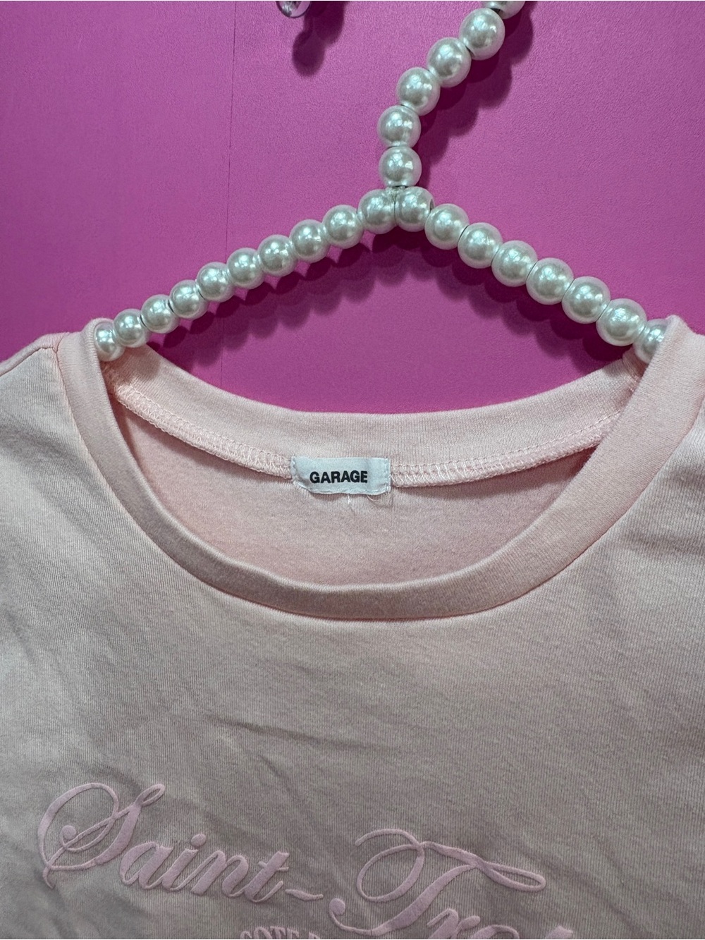 Garage St. Tropez Pink Baby Tee - Picture 3 of 4